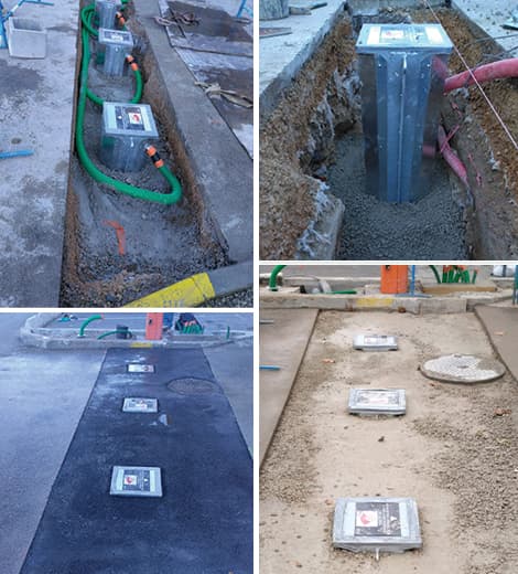 Terrassement pour pose bornes recharges électriques